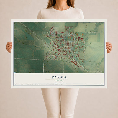 Map of Parma, Idaho, 24 x 36 inch unframed archival matte print
