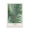 Map of Pierce, Idaho, 12 x 18 inch unframed archival matte print
