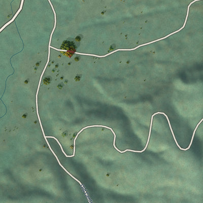Second close-up of the map of Placerville, Idaho print showing more streets and buildings