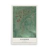 Map of Plummer, Idaho, 12 x 18 inch unframed archival matte print