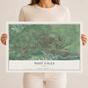 Map of Post Falls, Idaho, 12 x 18 inch unframed archival matte print