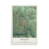 Map of Potlatch, Idaho, 12 x 18 inch unframed archival matte print