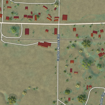 Close-up of the map of Princeton, Idaho print showing street and building detail