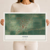 Map of Ririe, Idaho, 12 x 18 inch unframed archival matte print