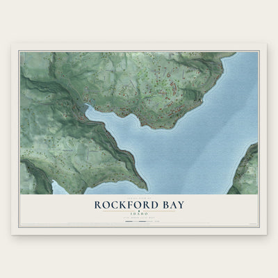 Rockford Bay, Idaho map print, the full design
