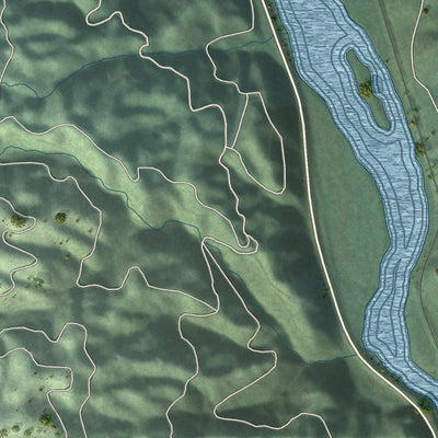 Close-up of the map of Smiths Ferry, Idaho print showing street and building detail