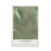 Map of Soda Springs, Idaho, 12 x 18 inch unframed archival matte print