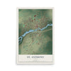 Map of St. Anthony, Idaho, 12 x 18 inch unframed archival matte print