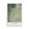 Map of State Line, Idaho, 12 x 18 inch unframed archival matte print