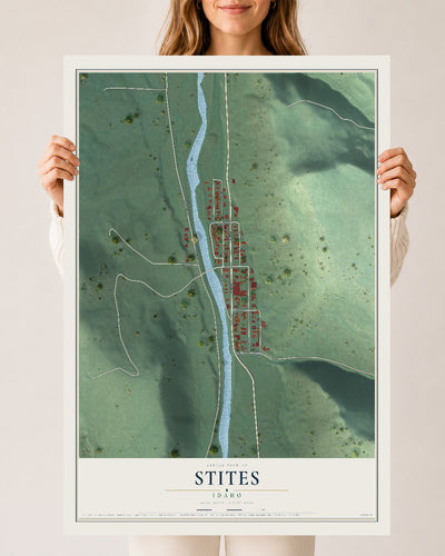 Map of Stites, Idaho, 24 x 36 inch unframed archival matte print
