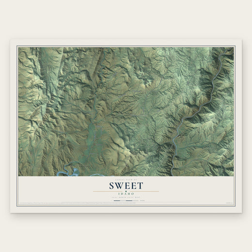 Sweet, Idaho map print, the full design