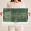 Map of Teton, Idaho, 12 x 18 inch unframed archival matte print