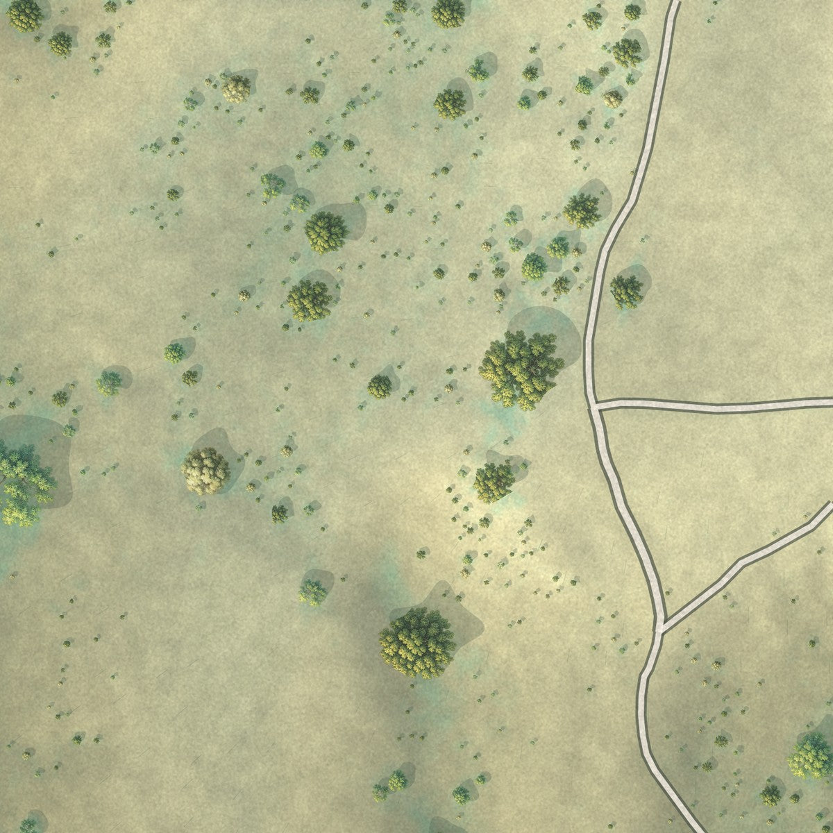 Second close-up of the map of Tetonia, Idaho print showing more streets and buildings