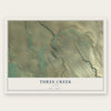 Three Creek, Idaho map print, the full design