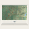 Tyhee, Idaho map print, the full design