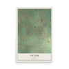 Map of Victor, Idaho, 12 x 18 inch unframed archival matte print