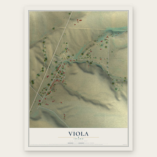 Viola, Idaho map print, the full design