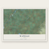 Wapello, Idaho map print, the full design