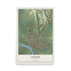 Map of Weiser, Idaho, 12 x 18 inch unframed archival matte print