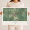 Map of Albion, Illinois, 12 x 18 inch unframed archival matte print