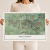 Map of Algonquin, Illinois, 12 x 18 inch unframed archival matte print