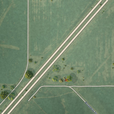 Second close-up of the map of Alma, Illinois print showing more streets and buildings