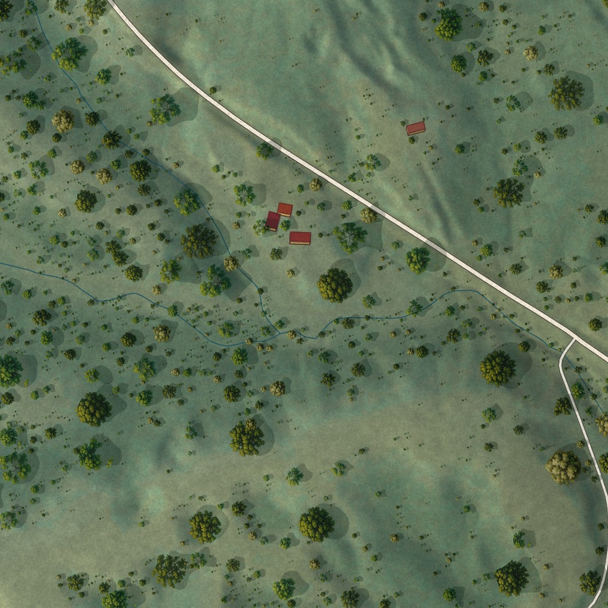 Second close-up of the map of Alto Pass, Illinois print showing more streets and buildings