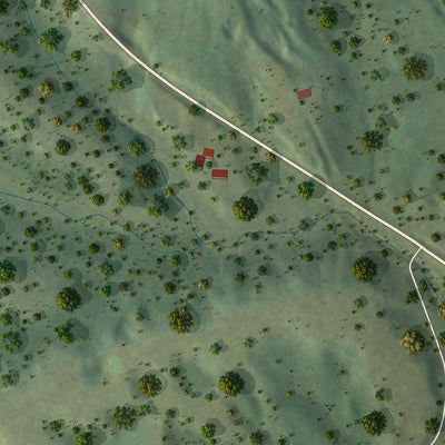 Second close-up of the map of Alto Pass, Illinois print showing more streets and buildings