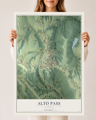 Map of Alto Pass, Illinois, 24 x 36 inch unframed archival matte print