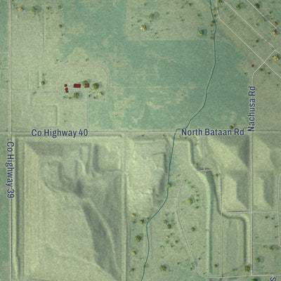 Second close-up of the map of Amboy, Illinois print showing more streets and buildings