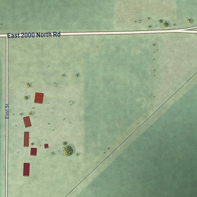Second close-up of the map of Anchor, Illinois print showing more streets and buildings