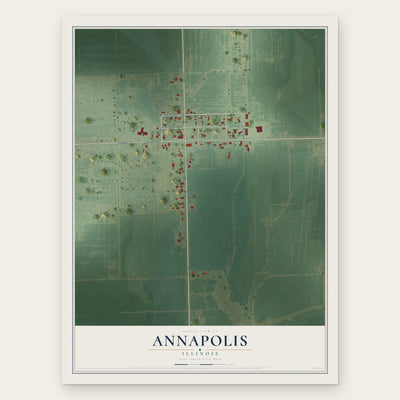 Annapolis, Illinois map print, the full design