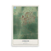 Map of Ashkum, Illinois, 12 x 18 inch unframed archival matte print