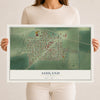 Map of Ashland, Illinois, 12 x 18 inch unframed archival matte print