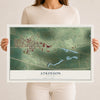 Map of Atkinson, Illinois, 12 x 18 inch unframed archival matte print