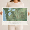 Map of Bay View Gardens, Illinois, 12 x 18 inch unframed archival matte print