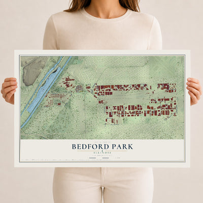 Map of Bedford Park, Illinois, 12 x 18 inch unframed archival matte print