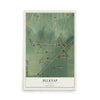 Map of Belknap, Illinois, 12 x 18 inch unframed archival matte print