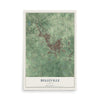 Map of Belleville, Illinois, 12 x 18 inch unframed archival matte print