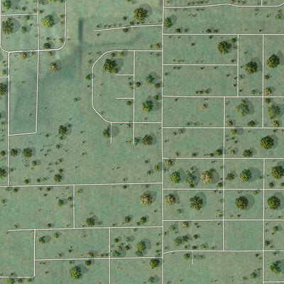Second close-up of the map of Bellevue, Illinois print showing more streets and buildings