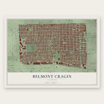 Belmont Cragin, Illinois map print, the full design