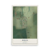 Map of Berlin, Illinois, 12 x 18 inch unframed archival matte print
