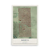 Map of Berwyn, Illinois, 12 x 18 inch unframed archival matte print