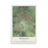 Map of Bethalto, Illinois, 12 x 18 inch unframed archival matte print