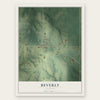 Beverly, Illinois map print, the full design