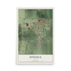 Map of Bismarck, Illinois, 12 x 18 inch unframed archival matte print