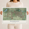 Map of Bloomingdale, Illinois, 12 x 18 inch unframed archival matte print