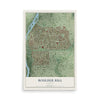 Map of Boulder Hill, Illinois, 12 x 18 inch unframed archival matte print