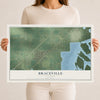 Map of Braceville, Illinois, 12 x 18 inch unframed archival matte print