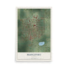 Map of Bridgeport, Illinois, 12 x 18 inch unframed archival matte print